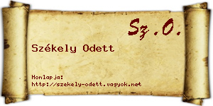 Székely Odett névjegykártya